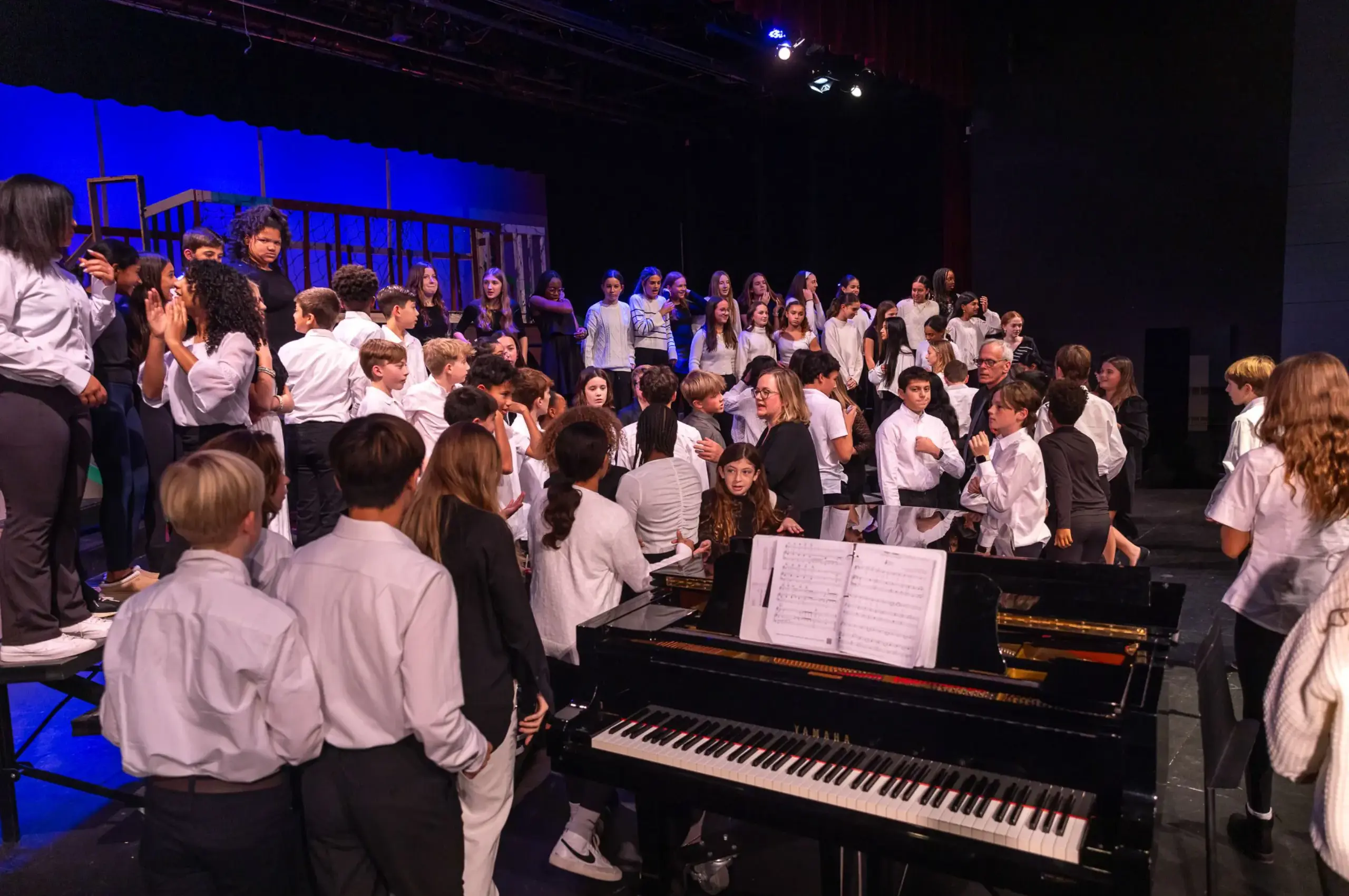 Students performing with instruments
