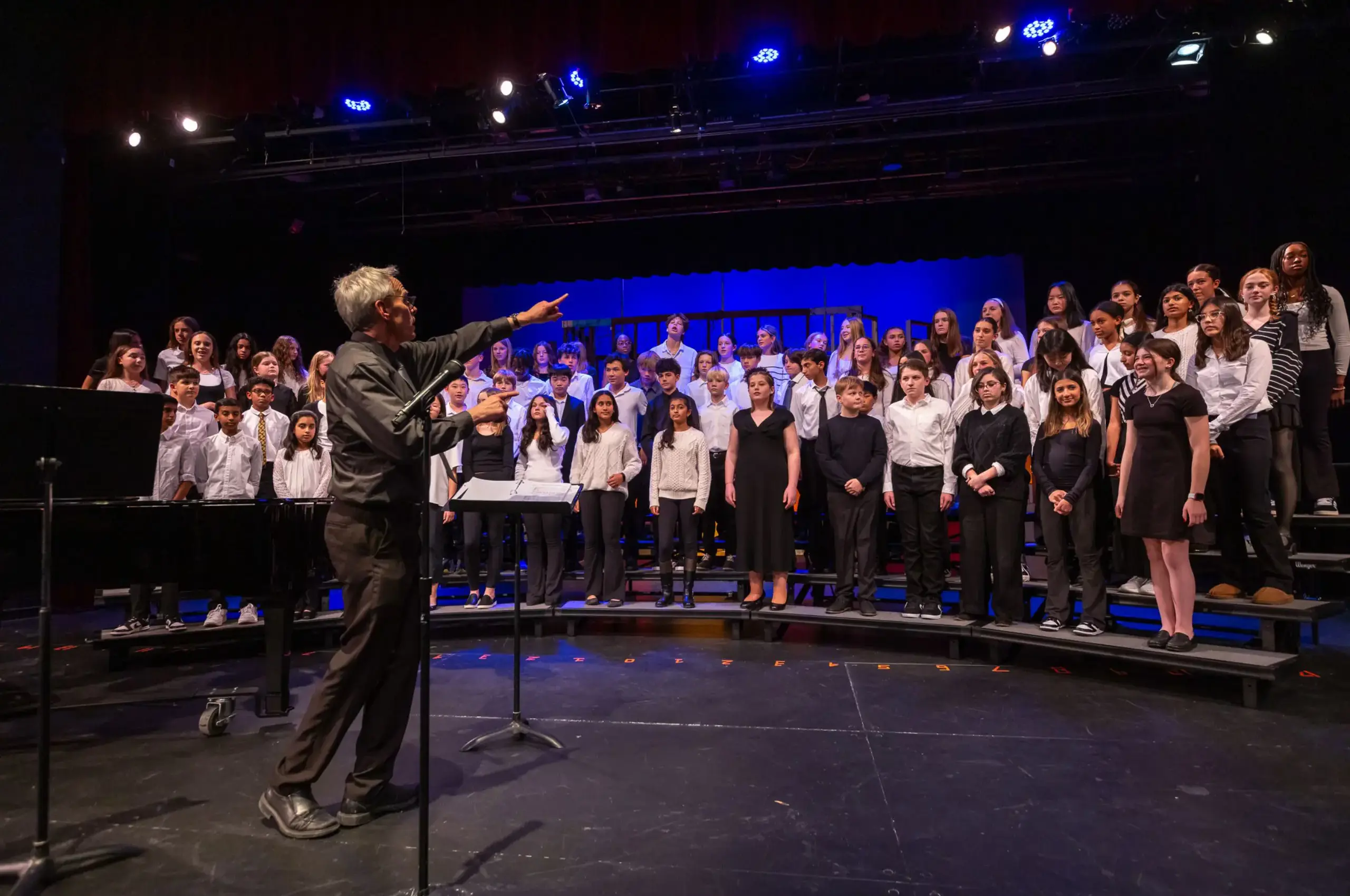 Students performing with instruments