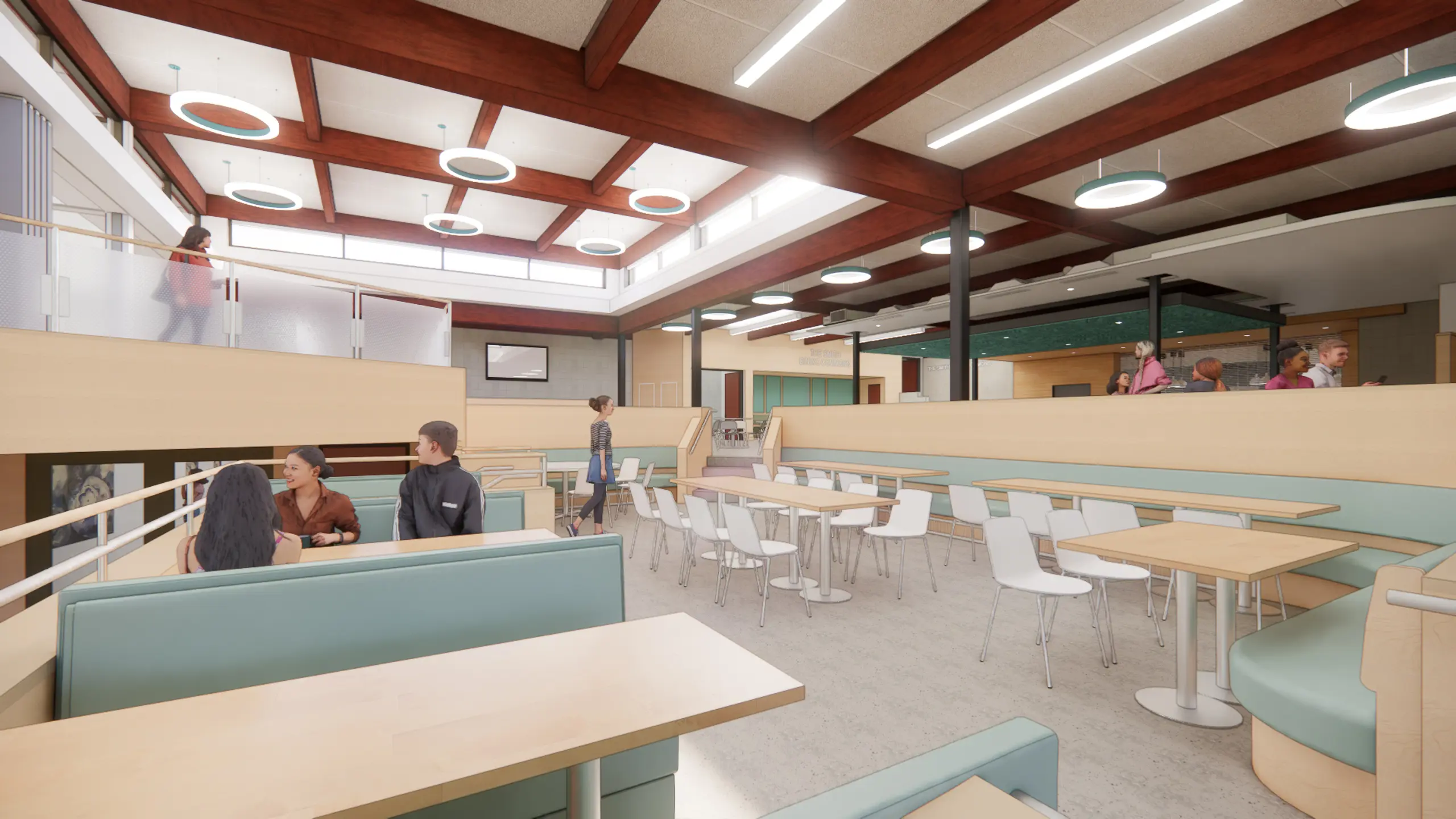 Inside the expanded dining room