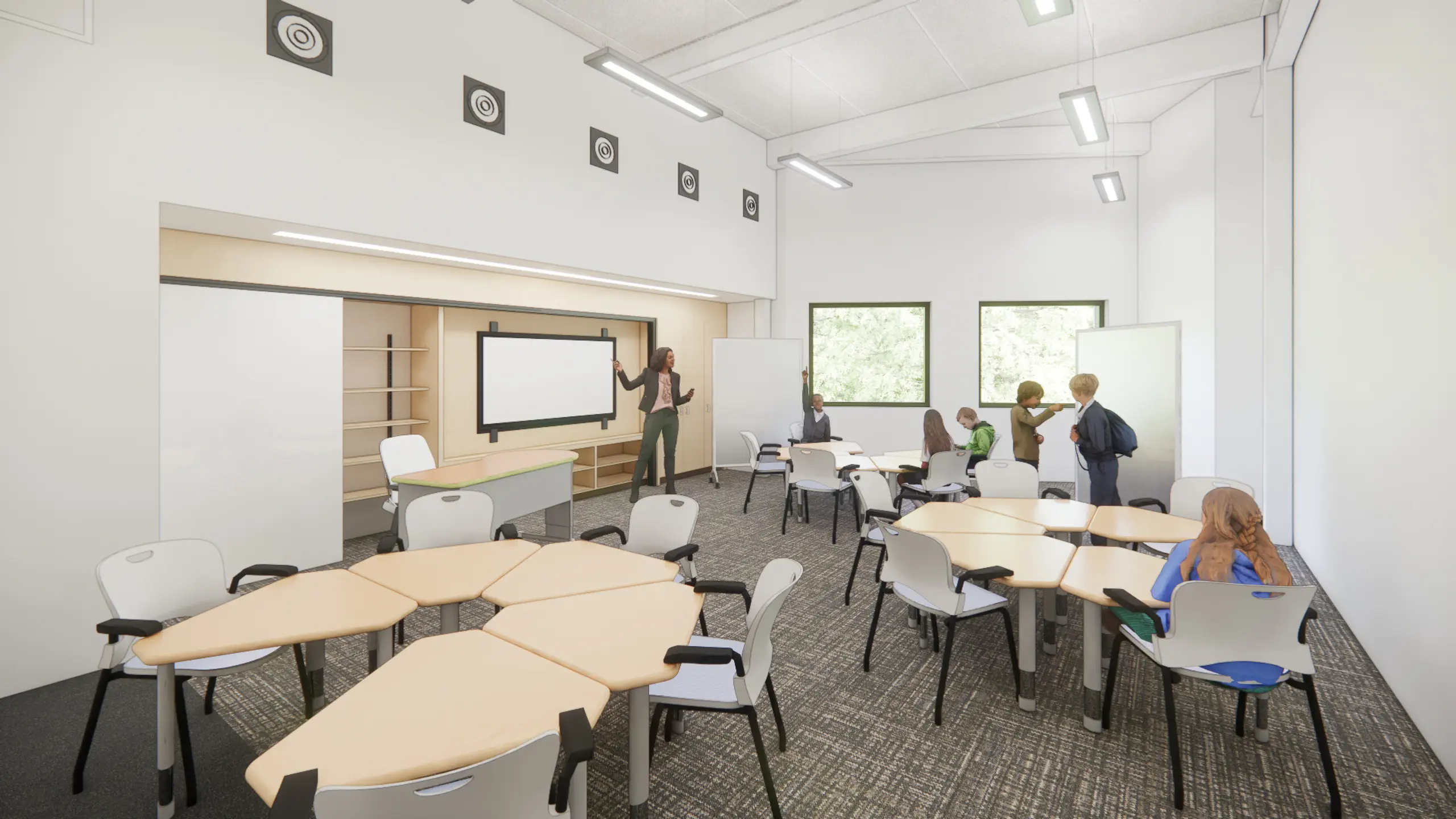 A new flexible classroom space for students to learn in