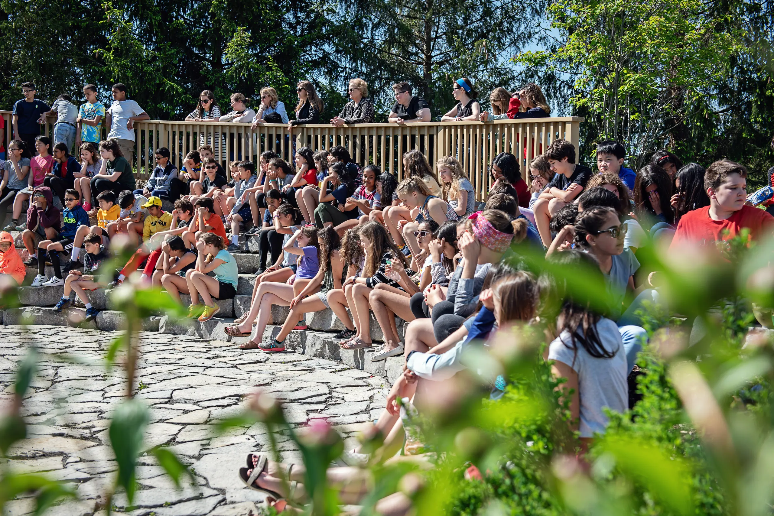 Gathered in the Friedlander Outdoor Forum space