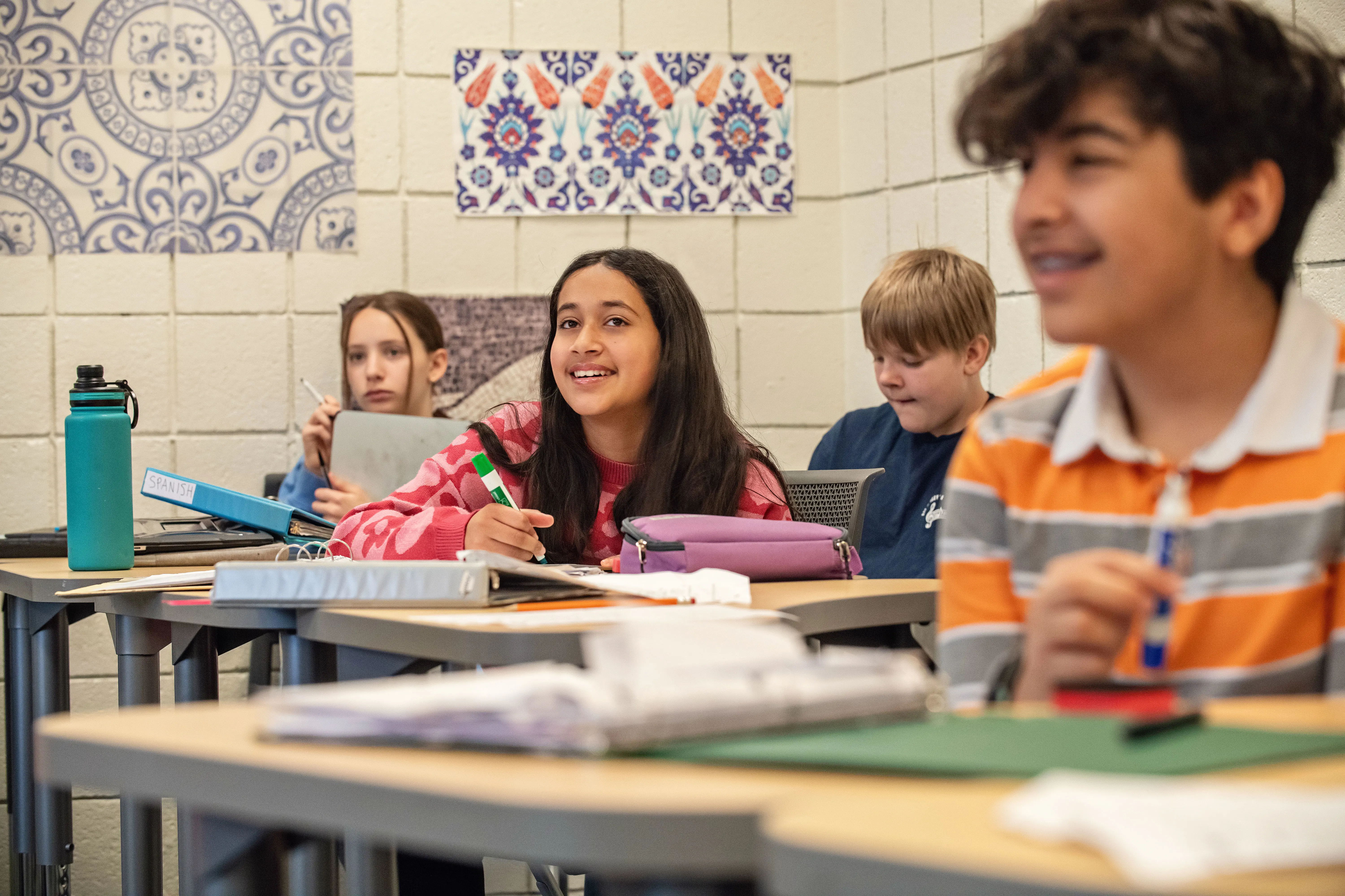 Middle School Students in Classroom