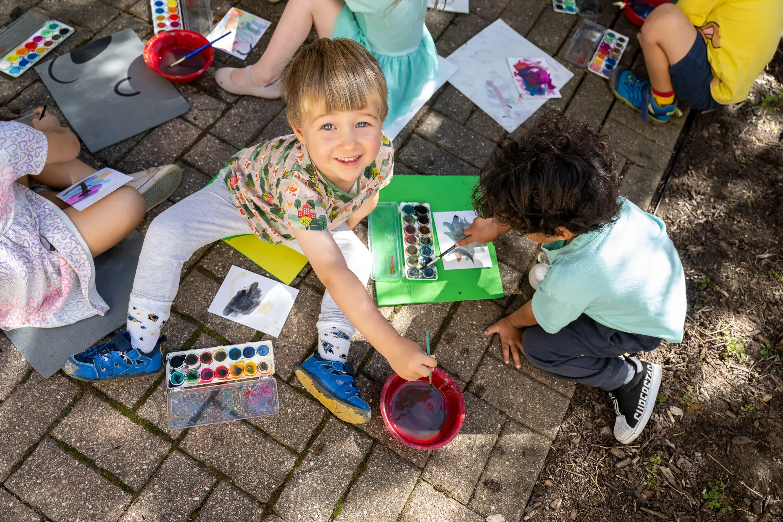 Creative exploration during art outside