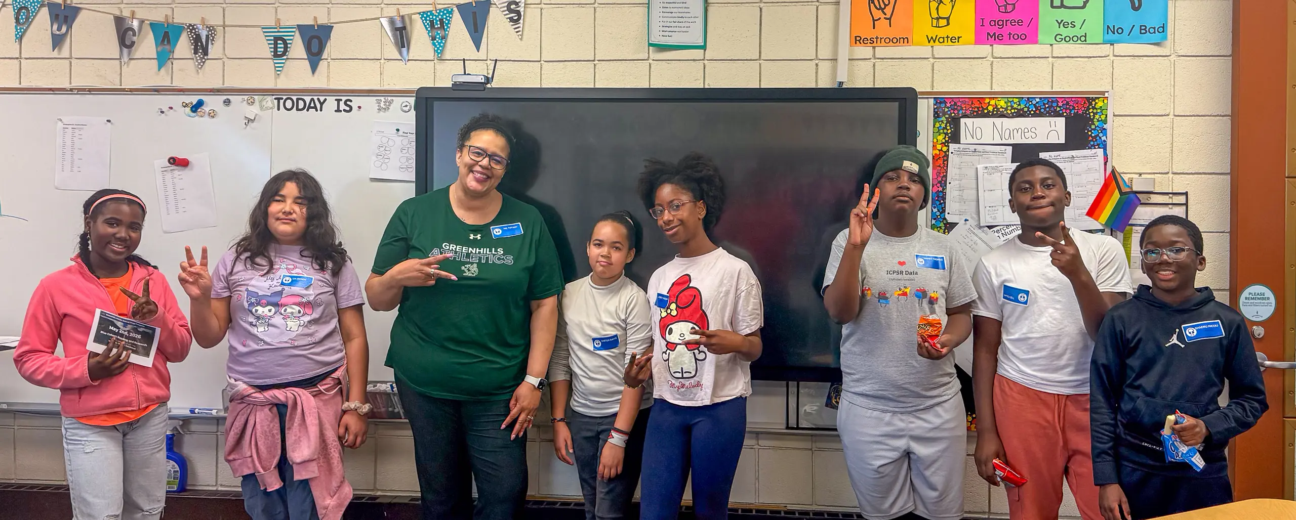 Tiffany Willard with middle school prep program participants
